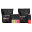 Sportovní výzkum Hydrate Electrolytes Combo Pack - Sugar- Free & Přirozeně ochucené vitamíny, minerály, a kokosová voda - Podporuje Hydration - 32 Pakety - Cherry Pomegranate Dominant Flavor