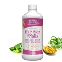 Pohřbené poklady vlasy, kůže a nehty s MSM Biotin Aloe Vera plus vitamíny a minerály ve vysokém potenci tekuté celý potravinový komplex pro Fuller vlasy, silnější nehty a Clearing kůže 16 oz