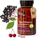 Plant Therapy Tart Cherry Kapsle s Elderberry vyráběné v USA 4 Měsíční Supports The Body, imunitní systém a spánkový cyklus Doplňky pro ženy a muže 120 Vegetariánské kapsle