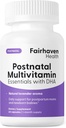 Fairhaven Zdraví Postnatální Multivitamin Essentials CLAS124; Vegan Daily Multivitamin for Postpartum Women CLAS124; Kojení Matka a Baby Development Support CLAS124; Gluten, Dairy, Soy Free CLAS124; Non- GMO CLAS124; 60 Kapsle