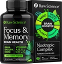 Nootropics Brain Supplements for Memory & Focus with Huperzine A, Fosfatidylserine, DMAE - Brain Health Support: GABA, Choline, DHA, Bacopa Monnieri, Paměťový dodatek pro podporu mozku, 60 Kapsle