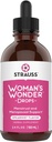 Strauss Heartdrops Žena je Wonder Kapky; Menstrual & Menopausis Supplement podpory v Spearmint Flavour, Přírodní Formule, Gluten- Free, Soy- Free, Non- GMO, 3.4oz Láhev