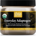 Gaia Byliny Everyday Adaptogen Powder - Pomáhá poskytovat podporu energie a udržovat zdravé stresové hladiny ve fyzikálně aktivní - s Maca Root, Cordyceps, Ashwagandha & More - 3.5 Oz (38- Day Supply)