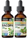 BIO KRAUTER Bacopa tinktura 2 Fl. Oz. & Ashwagandha tinktura 2 Fl. Oz.