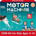 Butterfly EduFields 20in1 STEM Projects Kit for Kids Age 5-7 6-8 8-10 IR 124; STEM Toys for Kids 5 6 7 8 9 10 Year Old IR 124; Motor Machines - Robotics & Engineering Toys IR 124; Gift for 6 7 8 9 10 Year Old