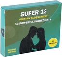 Super 13 Rychlé hraní Bylinné Muž Dodatek pro muže. 13 Potenciální ingredience - Horny Kozí Tráva Tongkat Ali Maca & Více pro energetickou vitalitu Stamina Vytrvalost a výkon Enhancer pilulky 10 Caps