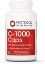 Protokol pro životní rovnováhu - C- 1000 Caps s bioflavonoidy a rutin - Antioxidační výkon vitaminu C, podporuje funkci zdravého imunitního systému, poskytuje buněčnou ochranu - 120 Veg kapsle