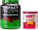 Nutrology TRIPACT Vegan Protein Powder, for Vegan Protein Shake, Chocolate Butters (20 Servings) & Beet Active, Passion Fruit Flavor (30 Servings)