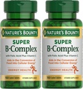 Příroda je Bounty Super B komplex s vitaminem C & kyselina listová, Imunitní a energetická podpora, 150 Tablety - balení po 2