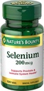 Nature 's Bounty Selenium, podporuje zdraví prostaty a imunitního systému, 200 mcg, 100 tablet