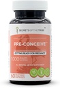 Tajemství Tribe Precept, 60 Kapsle, 1000 mg, Vitex, Red Raspberry, Black Cohosh, Red Clover, White Peony, Shatavari. Příprava na Pregancy 60 Kapsle