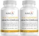 4- in-1 Dámské Hormonální Rovnováha Dodatek 124; Rosehip, Pueraria & Večerní Primrose se Soy Isoflavones 124; Menstruační cyklus, Menopauza, Energy Level & Zdravá pleť Podpora 120 Veganské kapsle