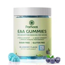 EAA Gummies 120 Gummies (Borůvky), 9000 mg esenciální aminokyseliny - všech 9 esenciálních aminoů (EAA) a všech Branched- Chain Aminos (BCAA), Non- GMO, gluten zdarma, Vegetarian Friendly