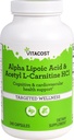 Vitacost Alfa Kyselina lipoová & acetyl L- karnitin HCl -- 700 mg - 240 tobolek
