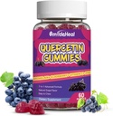 Quercetin Gummies 1200MG, Quercetin Gummies with Bromelain, Zinek Vitamin C, Quercetin dodatek Gummies for Adult & Kid, 60 Vegan Gummies