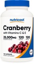 Nutricost Cranberry Extract (25,000mg) (120 tobolek) s vitaminem C & vitaminem E