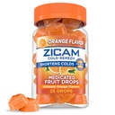 Zicam Cold Remedy Zinek Medikované ovocné kapky, Ultimate Orange, 25 Počet (Balení po 1)