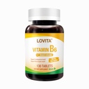 Lovita Vitamin B6 (Pyridoxin Hydrochloride) 80mg, Časované uvolnění, 8 hodin trvat, Podpora kardiovaskulární & Nerve zdraví, 130 Vegan Tablet