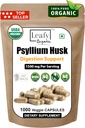 Psylium Husk 1500mg Per Serving, 1000 Kapsle - Dvojitá síla - Premium Psylium Fiber Supplement - Great for Digestion and Regularity - 100% přírodní rozpustný fiber