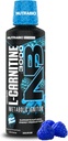 NutraBio - L- karnitinové kapalné výstřely - 3000mg, (Blue Razz) - 10mg vitaminu B-5 - Nulové sacharidy & Sugars - Výroba energie - Svalová regenerace