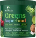 Zelený prášek Superfood - Premium Organic Super Zelený Šťáva Powder - Baleno s probiotika, pšeničná tráva, Enzymy, Spirulina, Chlorella pro stravovací & Gut zdraví, Smoothie Drink Mix - 28 Služeb