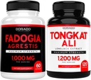 Fadogia Agrestis Extract (60 Count) Maximální síla pro atletický výkon & Muscle Mass a Tongkat Ali pro muže (120 Kapsle) Longjack Tongkat Ali pro mužské zdraví & Vitality Support - USA Made