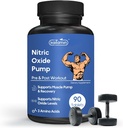 Příplatek oxidu dusnatého Pre Workout Dodatek pro muže 124; Svalový růst 124; Arginin glutamin & Ornithin - 90 Vegan, Non- GMO pilulky podporující mužské zdraví