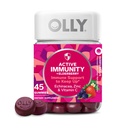 OLLY Imunity Gummy, Imunitní podpora, Elderberry, Zinek, Vitamin C, dodatek, Berry Flavor, 15 Day Supply - 45 Počet