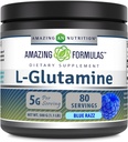 Amazing approvas L-glutamin Powder 124; Amino Acid Supplementary 124; Non-GMO Az124; Gluten Free Az124; Made in USA (Blue Raspberry Az124; 1.1 Lb)