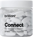 Brilantní Connect období Zdravotní dodatek - Podporuje úlevu od křeče, únava, nepravidelná období, hormonální akné, návaly horka a další * - Natural Hormon Balance Support * (60 tablet)