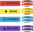 Lékařské nálepky Léčebné návody Nálepka Stálá kniha Nálepka AM NOON PM pro Pill Case Planner 0.4 * 1.6inch (Ranní poledne večerka)