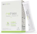 ReFeel 2.0 Denní Probiotický dodatek - 15 Billion CFU, Lehce sladké jogurtové aroma, Prebiotika Zahrnuto, pro optimální rovnováhu Gut Flora, Nutrient Absorpce & Celkově Wellness (19 Stuin Blend)