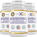 Genex Installas 98% Pure Trans- Resveratrol with BioPerine ® for Absorption (3 Pack) Micronised, Lab- Testováno, Plně stabilizované Resveratrol 600mg - 180X Trans- Resveratrol Kapsle pro zdravé stárnutí
