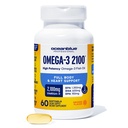 Oceanblue Professional Omega-3 2100-60 Počet - high- potency Triple Strength Burless Fish Oil Dodatek s EPA, DHA & DPA - Orange Flavor, 30 Služební