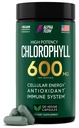 Chlorofyl Kapsle 600 mg - Přírodní chlorofylové pilulky pro ženy a muže - Vysoce biologicky dostupný chlorofyl doplněk pro energii, imunitu, kůži + vnitřní deodorant
