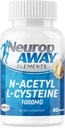 NeuropAWAY prvky N- Acetyl L- Cystein 1000mg 60ct s tobolkami (60 1000mg Kapsle per Lahvička)
