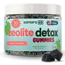 Zeolit Detox pro děti a dospělé, Heavy Metal Zeolite & Chlorella Detox Gummies, Alternativa k aktivaci Charcoal, Gentle Daily Toxin Cleanse pro děti a dospělé, 60 Green Apple Vegan Gummies