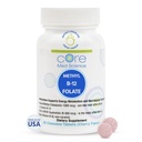 Core Med Science Methyl B12 Folátový dodatek pro ženy a muže - 5-MTHF Pills Support Mood, Cognitive, & Heart Health - Methylfolát Vitamin B9 pro Homocystein Levels & Methylation Cycle (60 Počet)