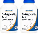 Nutricost D- aspartické kyselé tobolky (180 kapslí) (2 lahvičky)