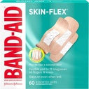 Band- Aid Brand Skin- Flex Adhesive Obvazy pro první pomoc & Wound Péče o malé kusy, Scraps & Burns, Flexible Sterilní Obvazy Skvělé pro prsty, ruce & kolena, Tříděné velikosti, 60 ct