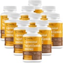 Lipozomální Tocotrienoly 1000mg - Vysoká biologická dostupnost vitamin E Tocotrienoly Doplňky, 95% Delta a 5% Gamma Tocotrienol Kapsle Podpora kůže, kosti, antioxidant, 600 Softgels