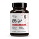 Dr. Mercola Pure Energy Boost, 30 Servings (30 Kapsle), ženšen + B12, Dietní dodatek, Zvyšuje fyzickou a duševní energii, Non- GMO