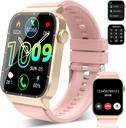 Smart Watch pro muže ženy (Odpověď / Make volání), 1.85 "HD Smartwatch, Fitness Watch with 112 Sports Modes, Heart Rate Sleep Monitor / Step Counter, IP68 Vodotěsné Fitness Tracker pro Android, Deep Pink
