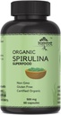 Organic Spirulina Protein Powder Capsules - Vitamíny a minerály pro energii - Vegetariánské, gluten zdarma 100% čisté Superfood pro optimální zdraví (120 Kapsle)