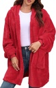 Argstar Hooded Cardigan pro ženy a muže, Přerostlé tričko Fuzzy Fleece Blanket Hoodie Jacket - Jedna velikost hodí vše