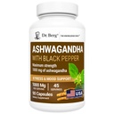 Dr. Berg Ashwagandha Kapsle 1000mg - Zahrnuje Ashwagandha Root s Black Pepper z Bioperine - Ashwagandha Doplňky 90 Kapsle