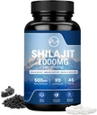 Shilajit Dodatek, Shilajit Kapsle s Fulvic Acid pro muže a ženy, Shilajit s 85 + Stopové minerály pro energii, výkon a imunitní zdraví