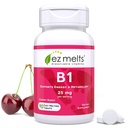 EZ Melts Rozpustný vitamin B1 25 mg, bezcukerné, 45denní zásoba - 1 balení
