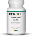 PERQUE Liva Guard Forte 120 Softgels - Bylinné a antioxidační vzorce pro funkci jater a detox - Podporuje metabolické a buněčné zdraví - Non- GMO, gluten- Free, Vegetariánské Formule - 120 Počet