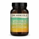 Komplex vitaminu B Dr. Mercola s benfotiaminem - podporuje buněčné, mozkové a imunitní zdraví - Non- GMO, gluten- Free & Soy- Free - 60 Kapsle (30 Služební)